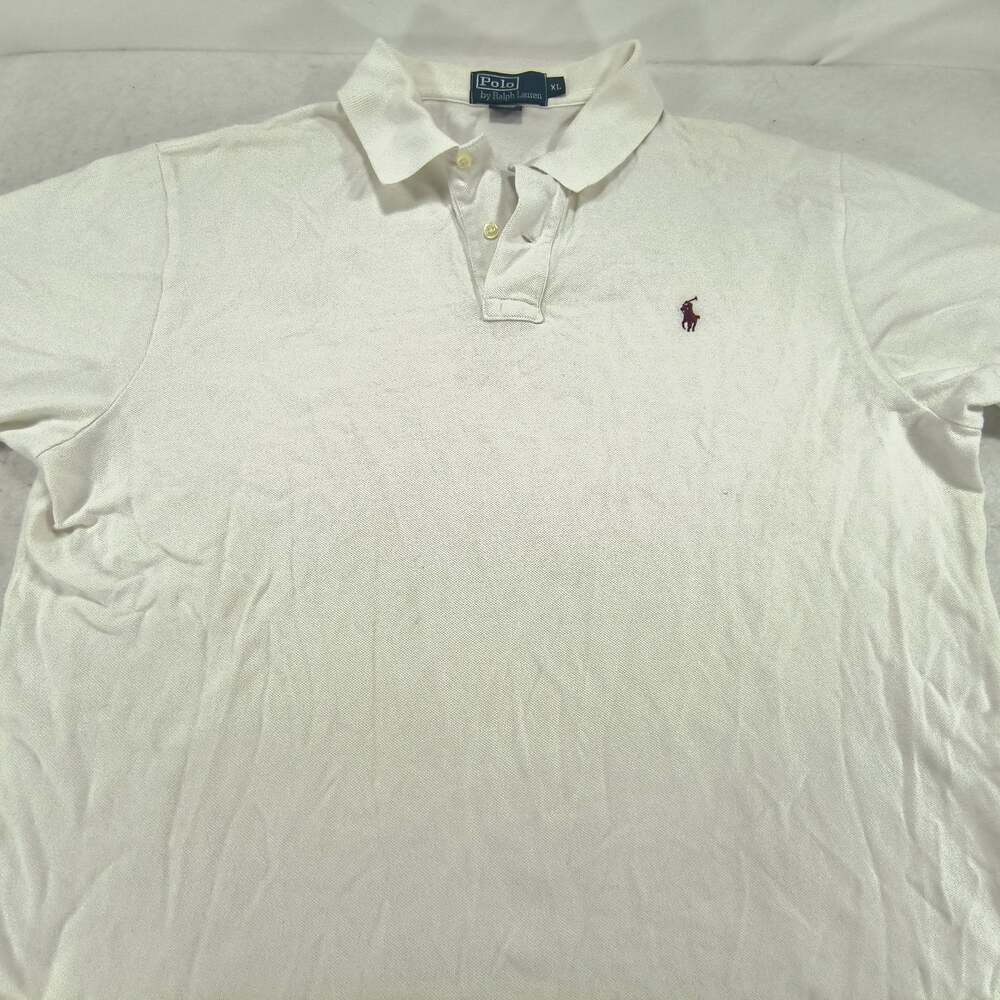 Polo by Ralph Lauren Short Sleeve Collared Polo Shirt Mens Size XL White